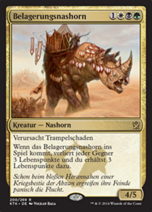 Belagerungsnashorn KTK-200 Rare Near Mint Deutsch