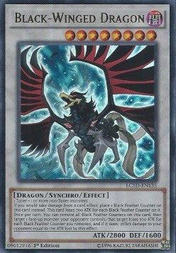 Schwarz geflügelter Drache (V.2) LC5D-135 Ultra Rare Excellent Deutsch 1. Auflage