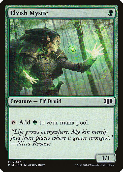 Elvish Mystic C14-191 Common Excellent Englisch