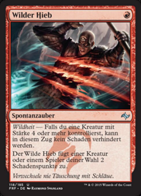 Wilder Hieb FRF-118 Uncommon Excellent Deutsch