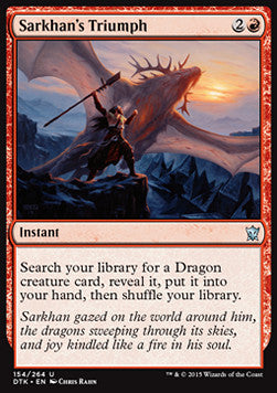 Sarkhan's Triumph DTK-154 Uncommon Light Played Englisch