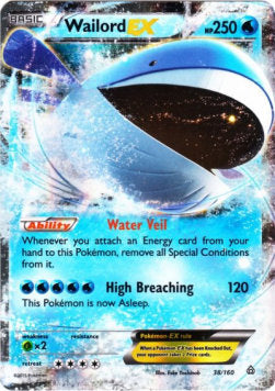 Wailord EX PRC-38 Ultra Rare Light Played Deutsch