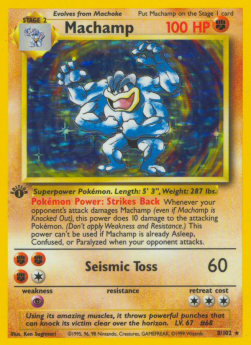 Machamp BS-8 Holo Rare Poor Englisch
