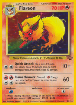 Flareon JU-3 Holo Rare Excellent Englisch