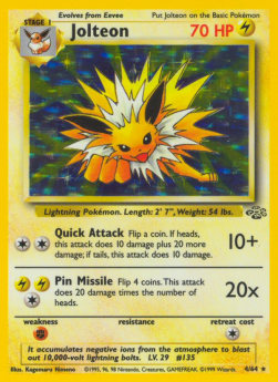 Jolteon JU-4 Holo Rare Played Englisch