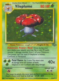 Vileplume JU-15 Holo Rare Played Englisch