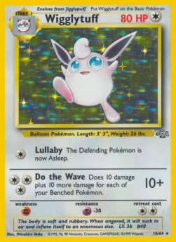 Wigglytuff JU-16 Holo Rare Poor Englisch