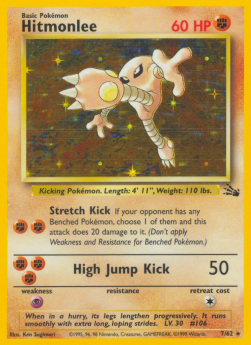 Hitmonlee FO-7 Holo Rare Good Englisch