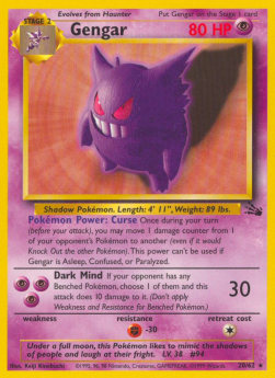 Gengar FO-20 Rare Poor Englisch