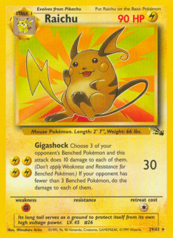 Raichu FO-29 Rare Light Played Deutsch