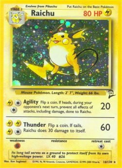 Raichu B2-16 Holo Rare Played Englisch