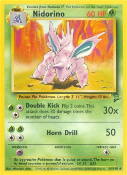 Nidorino B2-54 Uncommon Poor Englisch
