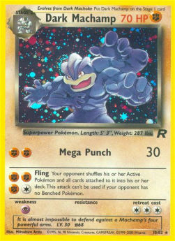 Dark Machamp TR-10 Holo Rare Poor Englisch