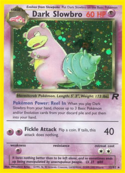 Dark Slowbro TR-12 Holo Rare Poor Englisch