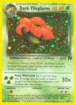Dark Vileplume TR-13 Holo Rare Light Played Englisch