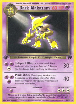 Dark Alakazam TR-18 Rare Played Englisch