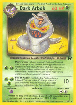 Dark Arbok TR-19 Rare Light Played Englisch