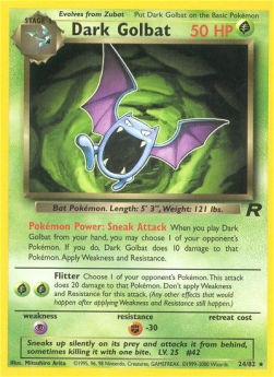 Dunkles Golbat TR-24 Rare Good Deutsch 1. Auflage