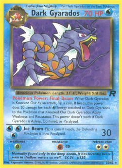 Dark Gyarados TR-25 Rare Poor Englisch