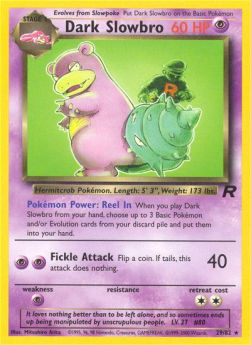 Dark Slowbro TR-29 Rare Played Englisch