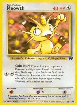 Meowth TR-62 Common Light Played Englisch