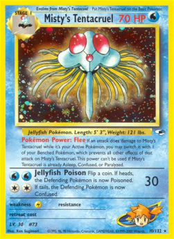 Misty's Tentacruel GH-10 Holo Rare Poor Englisch