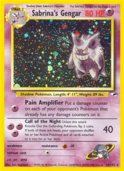 Sabrina's Gengar GH-14 Holo Rare Poor Englisch