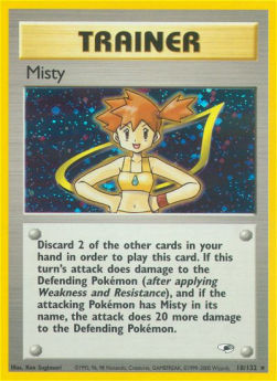 Misty GH-18 Holo Rare Light Played Englisch 1. Auflage