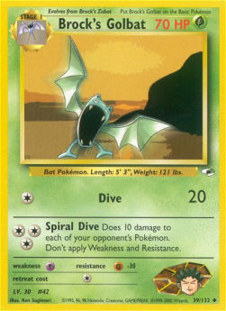 Brock's Golbat GH-39 Uncommon Light Played Englisch