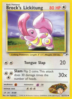 Brock's Lickitung GH-41 Uncommon Poor Englisch