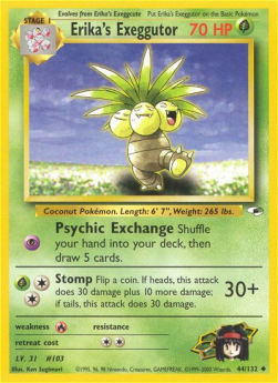 Erika's Exeggutor GH-44 Uncommon Played Englisch