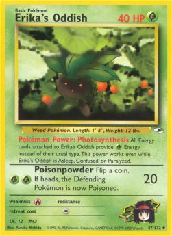 Erika's Oddish GH-47 Uncommon Light Played Englisch