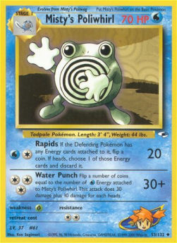 Misty's Poliwhirl GH-53 Uncommon Played Englisch