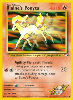 Blaine's Ponyta GH-63 Common Light Played Englisch
