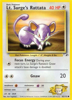 Lt. Surge's Rattata GH-82 Common Played Englisch