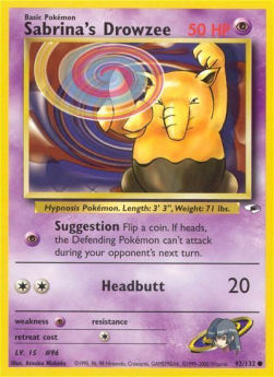 Sabrina's Drowzee GH-92 Common Excellent Englisch