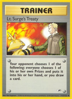 Lt. Surge's Treaty GH-112 Uncommon Light Played Englisch