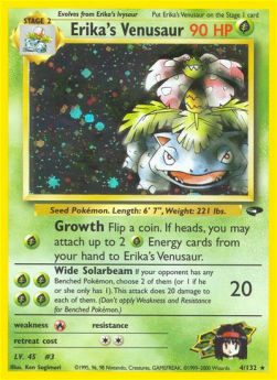 Erika's Venusaur GC-4 Holo Rare Light Played Englisch