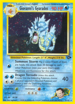 Giovanni's Gyarados GC-5 Holo Rare Excellent Englisch
