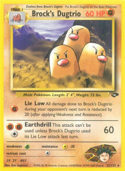 Brock's Dugtrio GC-22 Rare Poor Englisch