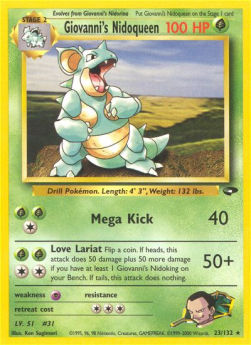 Giovanni's Nidoqueen GC-23 Rare Poor Englisch
