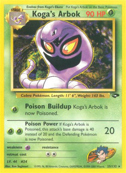Koga's Arbok GC-25 Rare Played Englisch