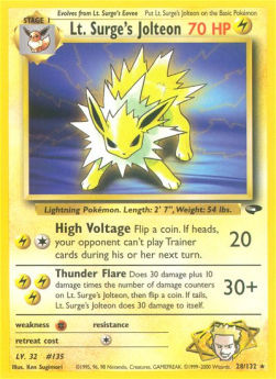 Lt. Surge's Jolteon GC-28 Rare Played Englisch