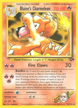 Blaine's Charmeleon GC-31 Uncommon Light Played Englisch
