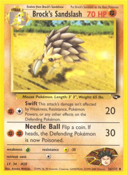 Brock's Sandslash GC-36 Uncommon Excellent Englisch