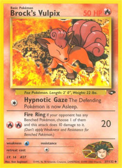 Brock's Vulpix GC-37 Uncommon Light Played Englisch