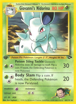 Giovanni's Nidorina GC-44 Uncommon Poor Englisch