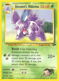 Giovanni's Nidorino GC-45 Uncommon Light Played Englisch