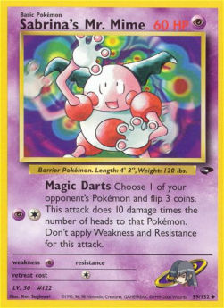 Sabrina's Mr. Mime GC-59 Uncommon Light Played Englisch