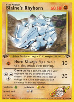 Blaine's Rhyhorn GC-65 Common Played Englisch